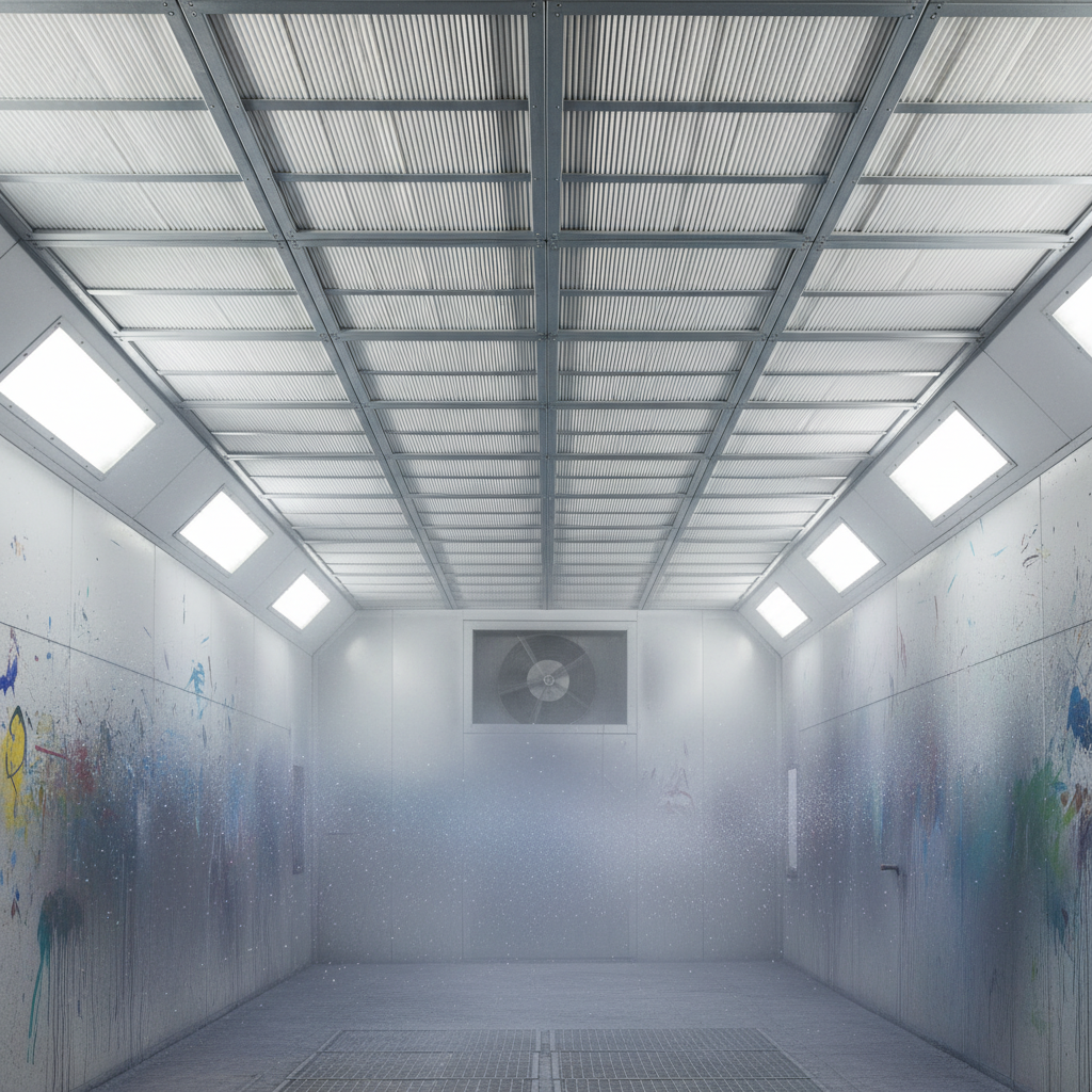 Spray Booth Ceiling Filter For Paint Mist And Overspray Collection