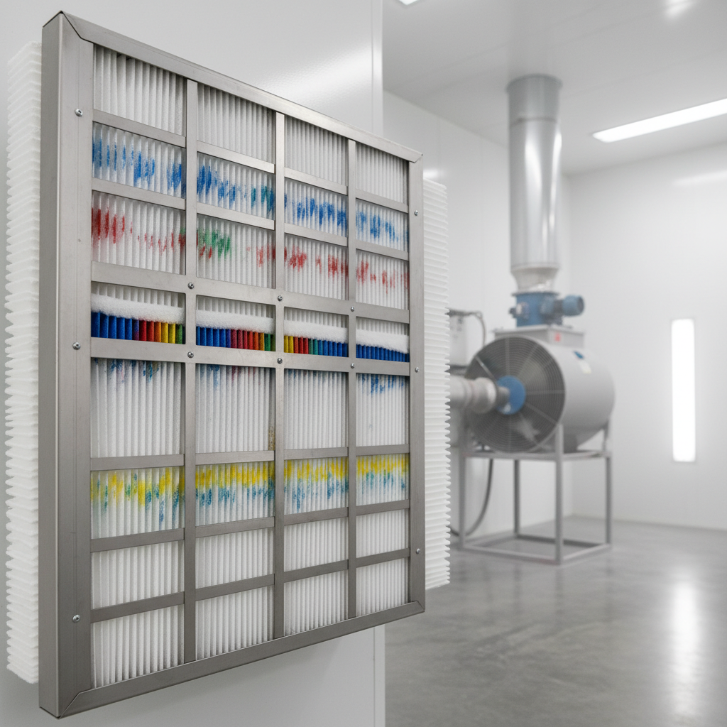 Paint Booth Exhaust Filters For Powder Coating Booth Filtration