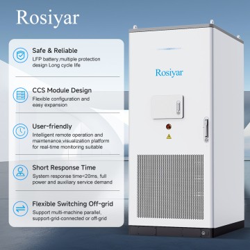 Rosiyar 261kWh LiFePO4 Liquid Cooling Solar Battery Storage System Power Station