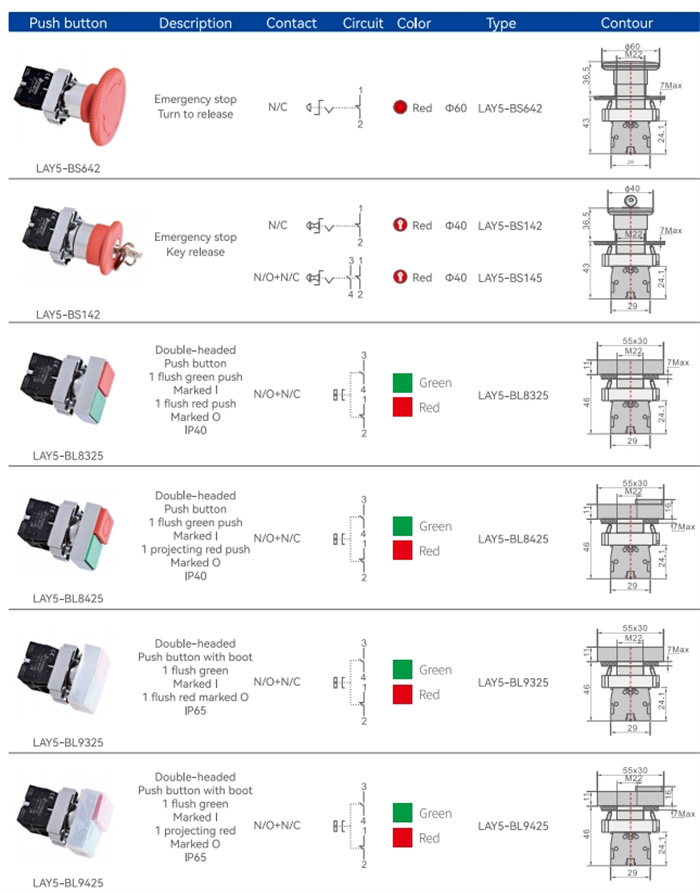 LAY5 Series Push Button Switches XB2 (1 (14)