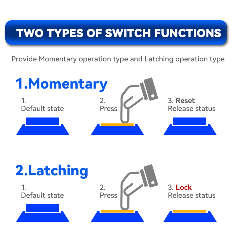 metal push button switches (4)