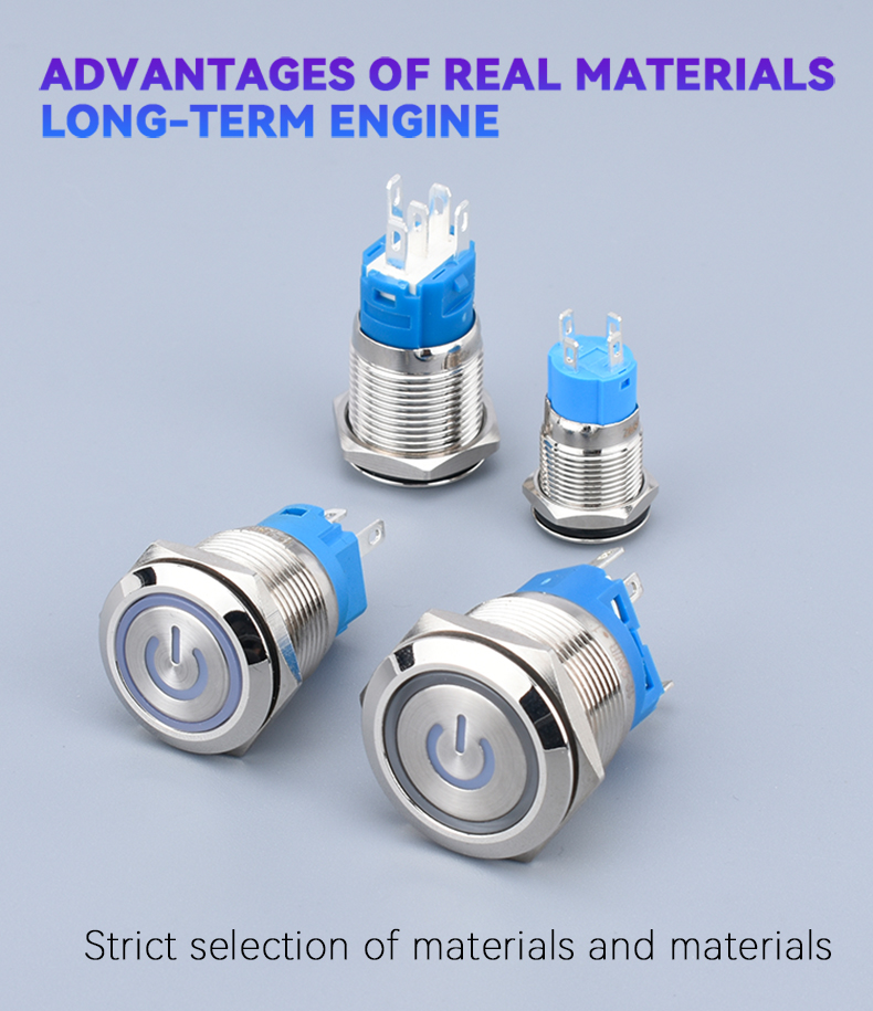 metal push button switches (6)