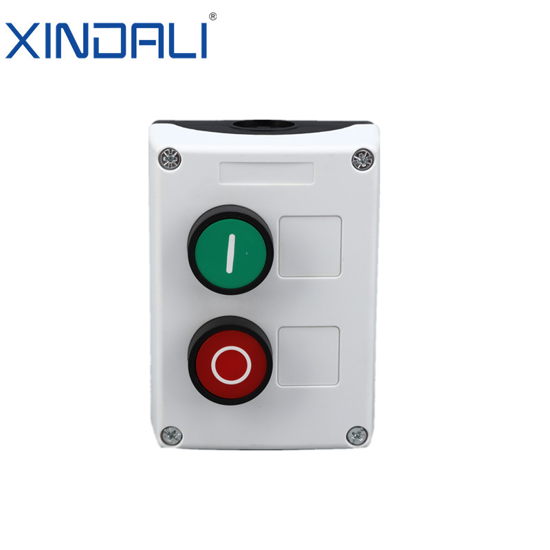 Waterproof Two Buttons AC 660V 10A Momentary I/O Red Green Sign NO NC Push Button Switch Station