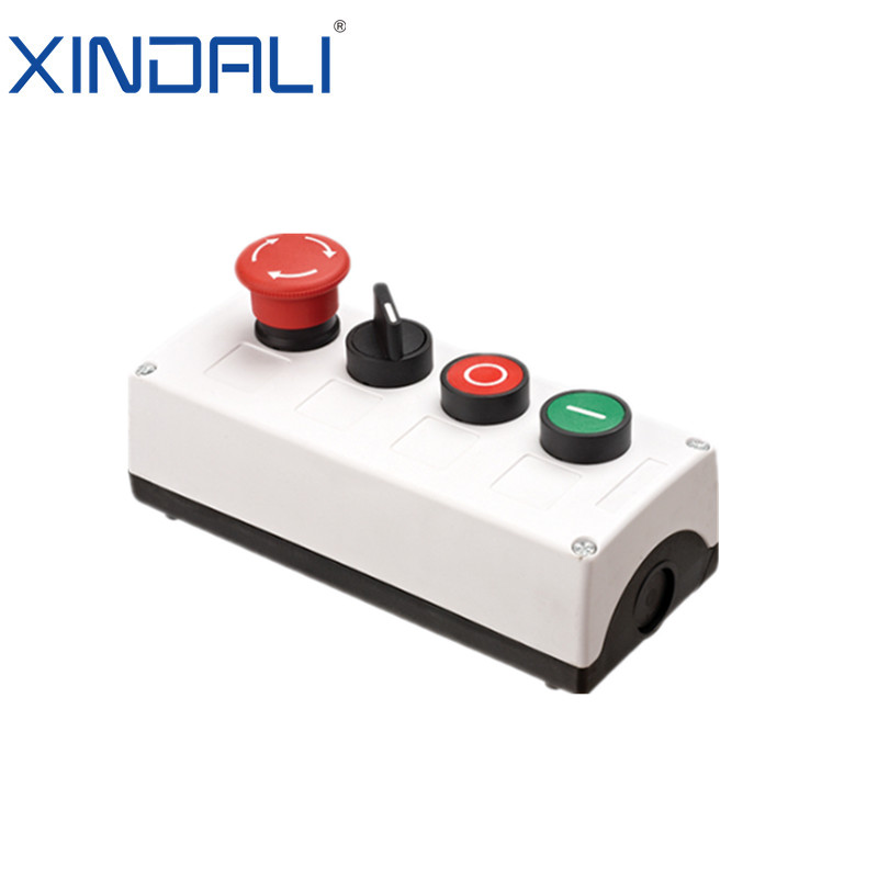 Waterproof Electrical Control Box with Multi-position Rotary Knob, Emergency Stop, Self-locking, and Start Functions