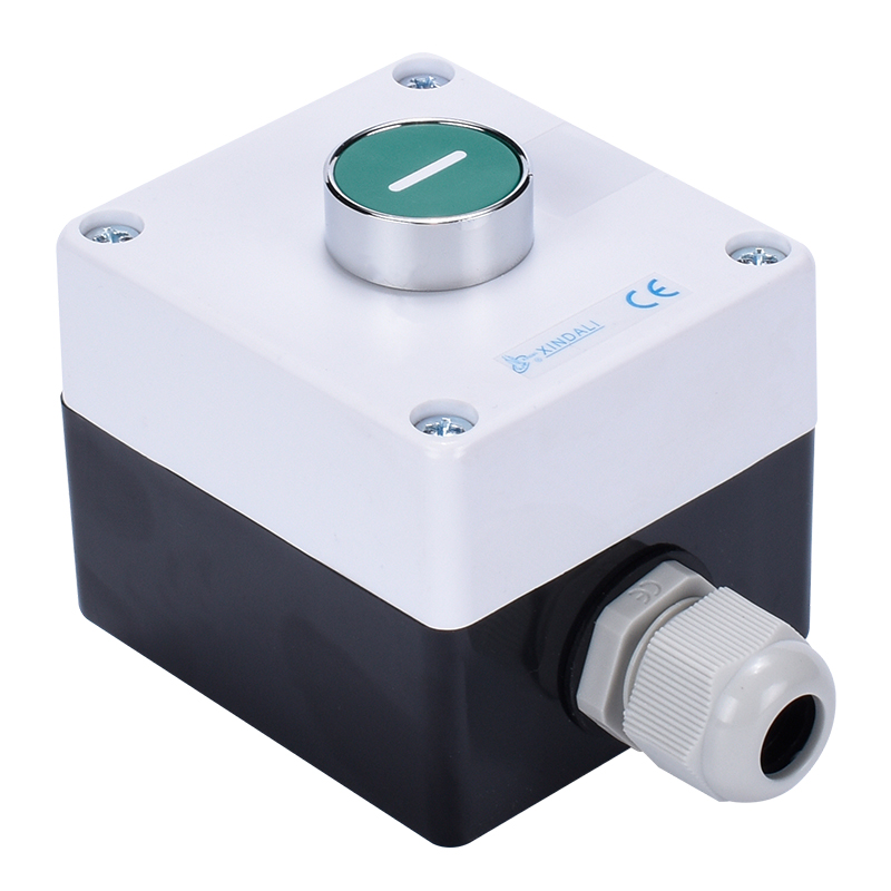 one hole waterproof Push Button Switches Box Power Start Stop control station elevator switch with cable plug