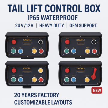 IP65 Electric Tail Lift Gate Hydraulic Controller Box – Remote/Four‑Button, OEM & Custom, 20 Years Factory