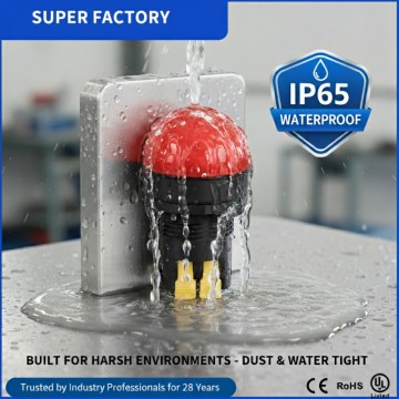 AD22 Series 22mm LED Indicator Light | IP65 Waterproof | Quick-Connect Terminal