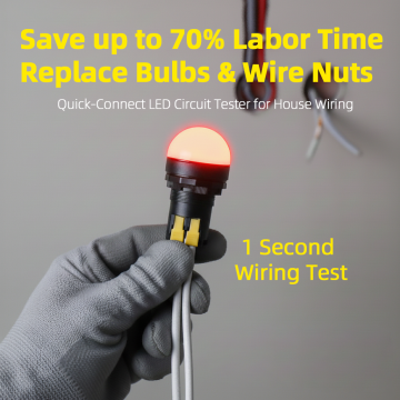 Quick-Connect LED Circuit Tester Light for House Wiring | XINDALI
