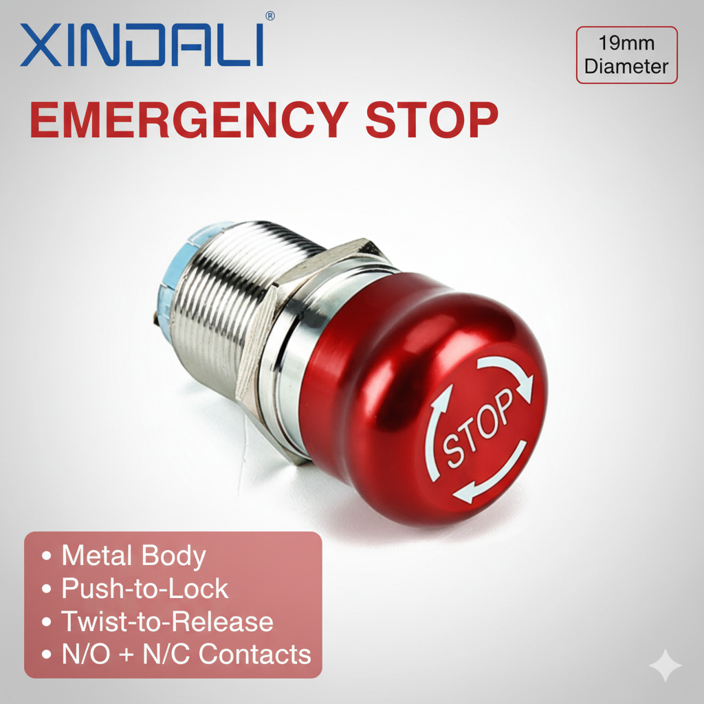 19mm Metal Emergency Stop Button – Applications, Features and Selection Guide