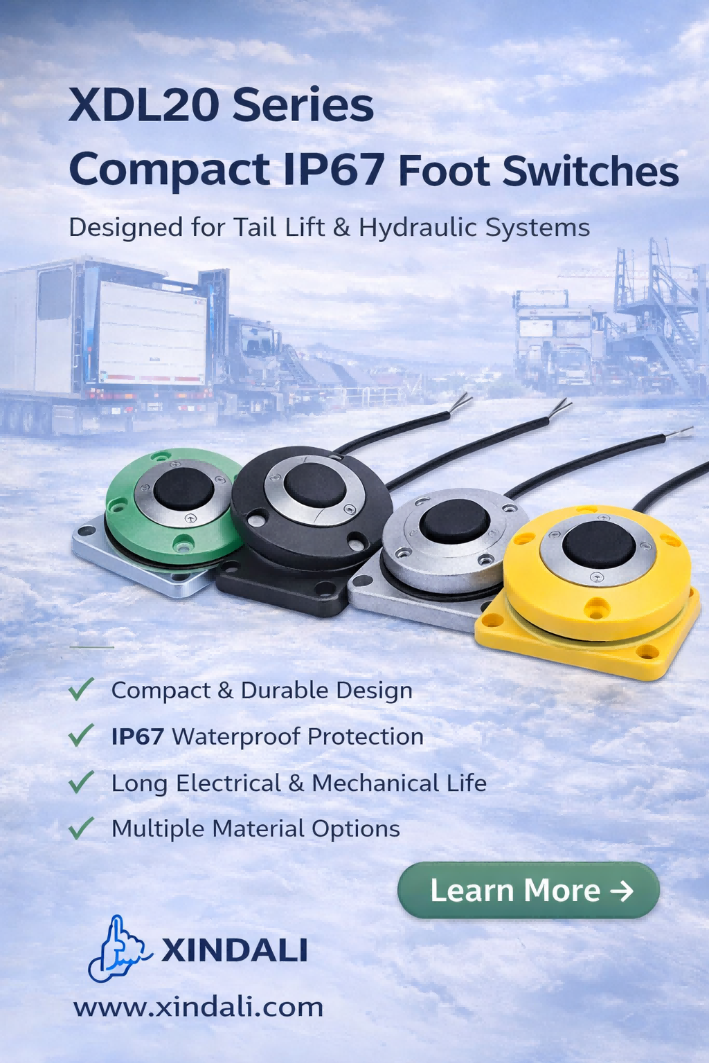 Why More Equipment Manufacturers Are Choosing Compact IP67 Foot Switches for Tail Lift and Hydraulic Systems