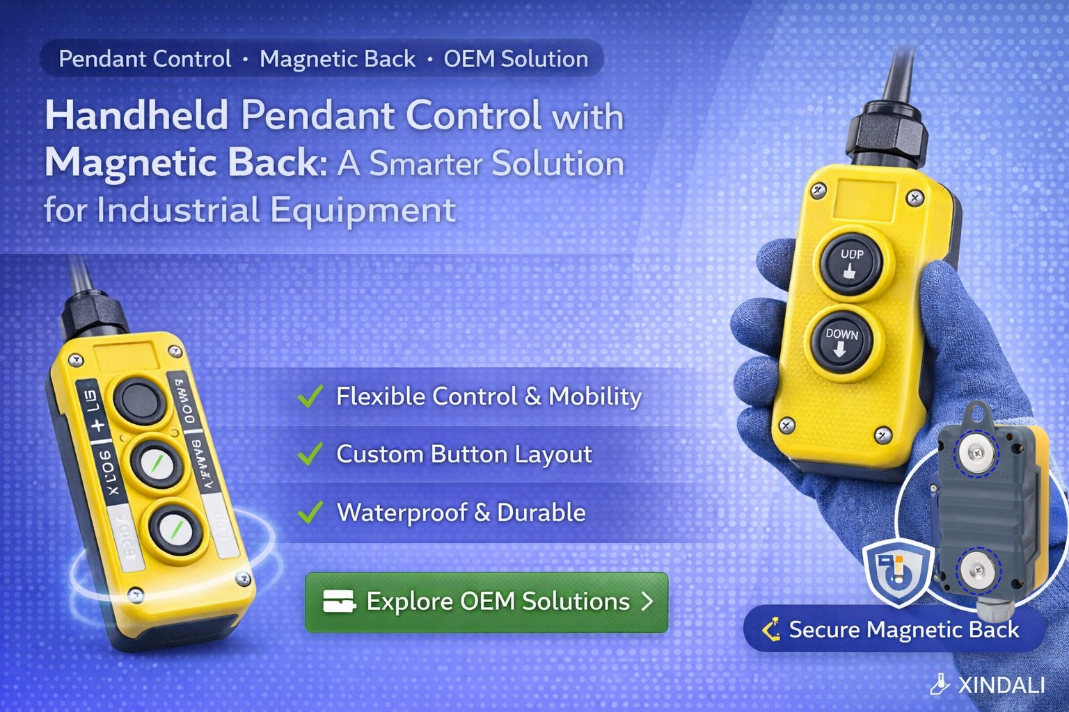 Handheld Pendant Control with Magnetic Back: A Smarter Solution for Industrial Equipment