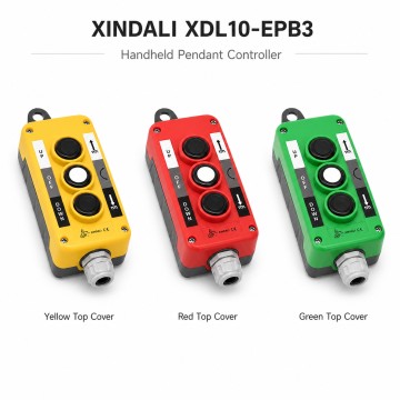 XDL10-EPB3 3-Button Interlock Handheld Pendant Control Box with Holder & Magnetic Mounting Option