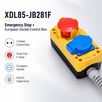 XDL85-JB281F Emergency Stop European Socket Control Box | XINDALI