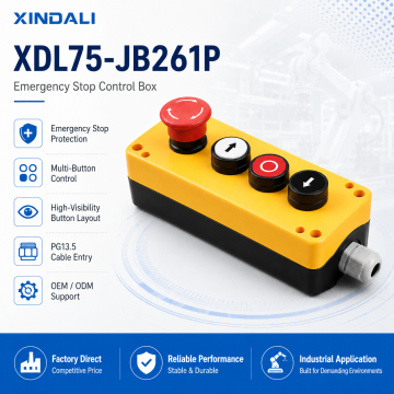 XDL75-JB424P Emergency Stop and Triple Push Button Control Box | XINDALI