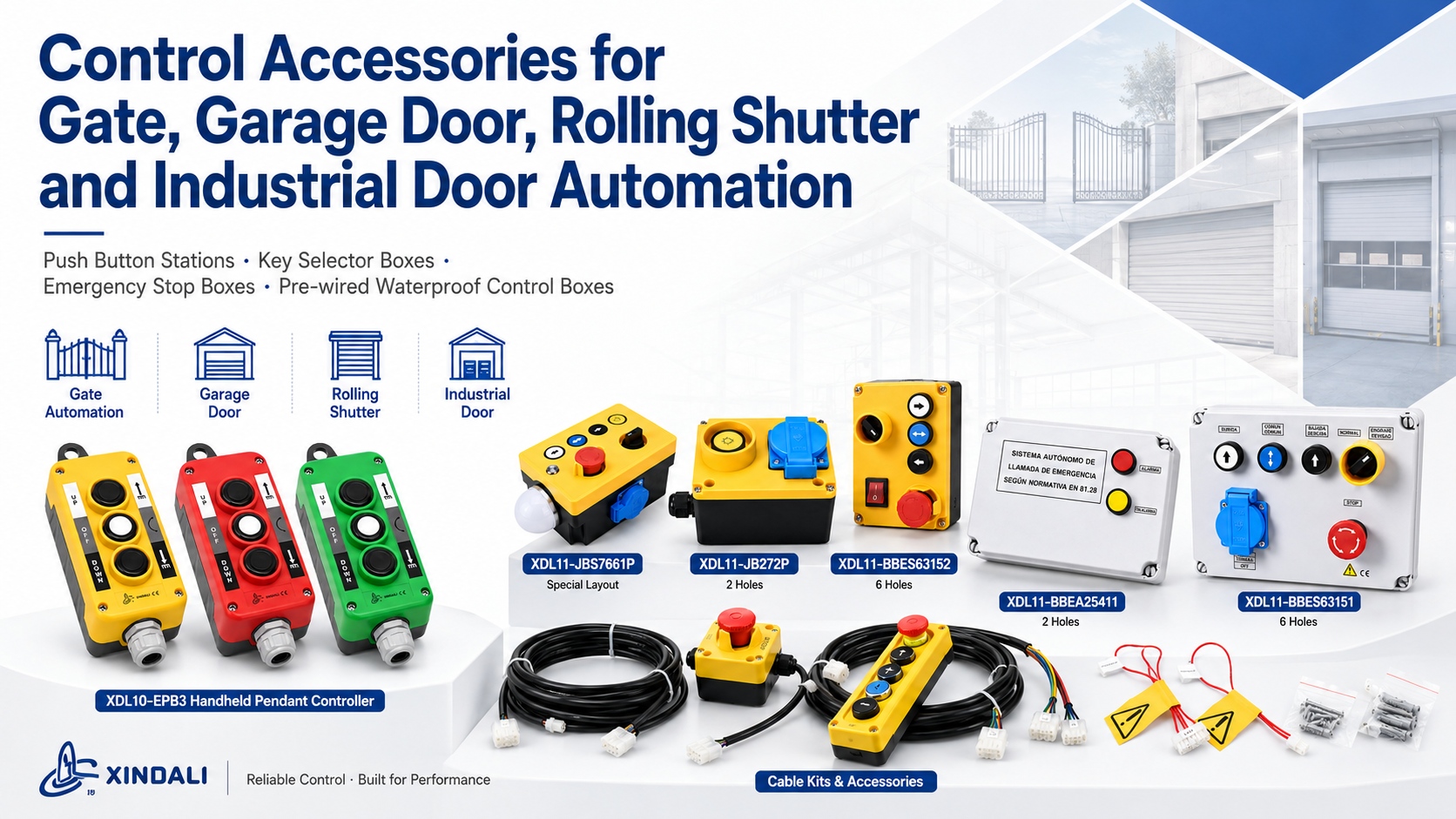 Control Accessories for Gate, Garage Door, Rolling Shutter and Industrial Door Automation