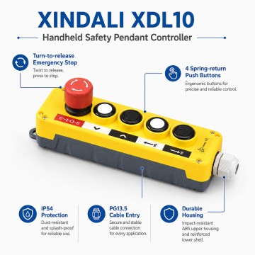 XDL10-EPBS5 Emergency Stop Pendant Controller with 4 Push Buttons