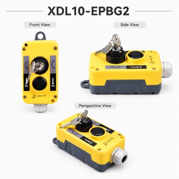 XDL10-EPBG2 Keyed Selector Pendant Controller with Momentary Push Button