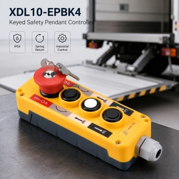XDL10-EPBK4 Keyed-Reset Pendant Controller with Three Momentary Commands