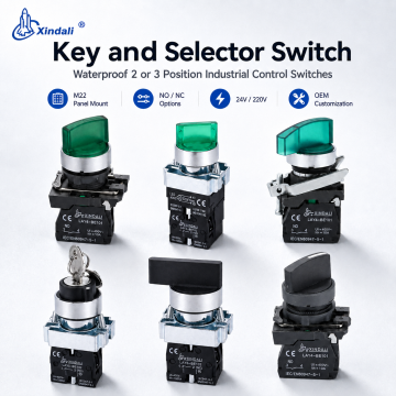 Automation Control Waterproof 2 or 3 Position Illuminated Key and Selector Switch Momentary Push Button Switches