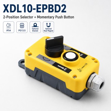 XDL10-EPBD2 2-Position Selector Switch Pendant Controller with Momentary Push Button