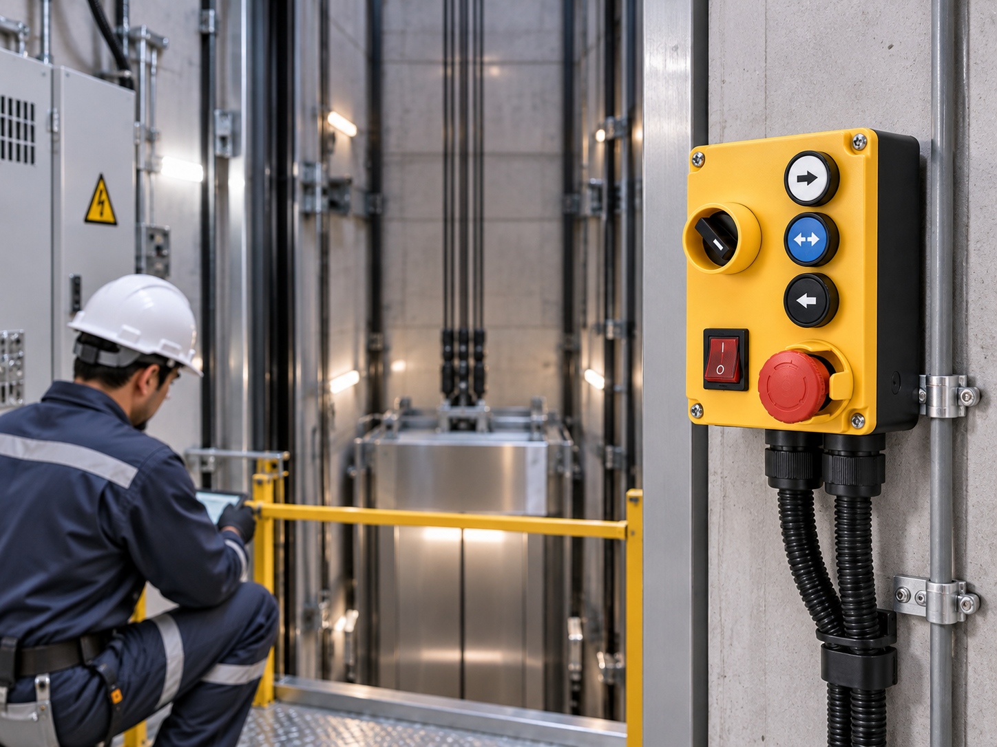 Elevator inspection control box application