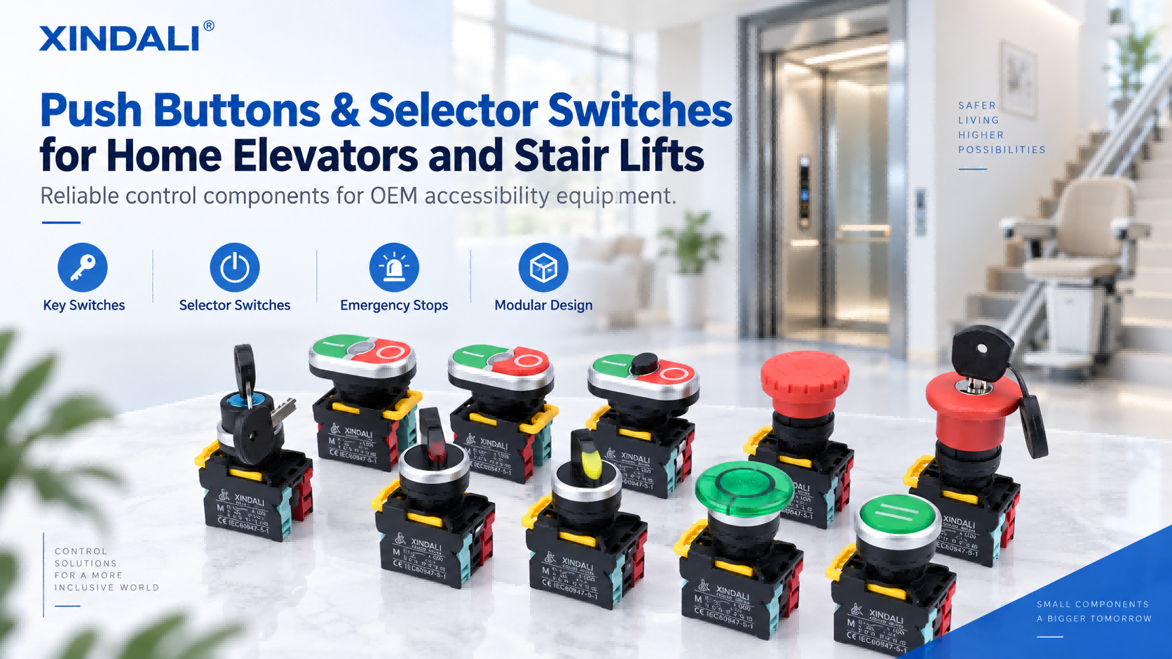 How to Source Pushbuttons and Rotary Switches for Home Elevators and Stair Lifts