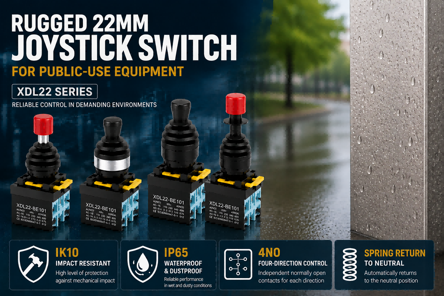 How to Choose a Vandal-Resistant 22mm Joystick Switch for Public-Use Equipment