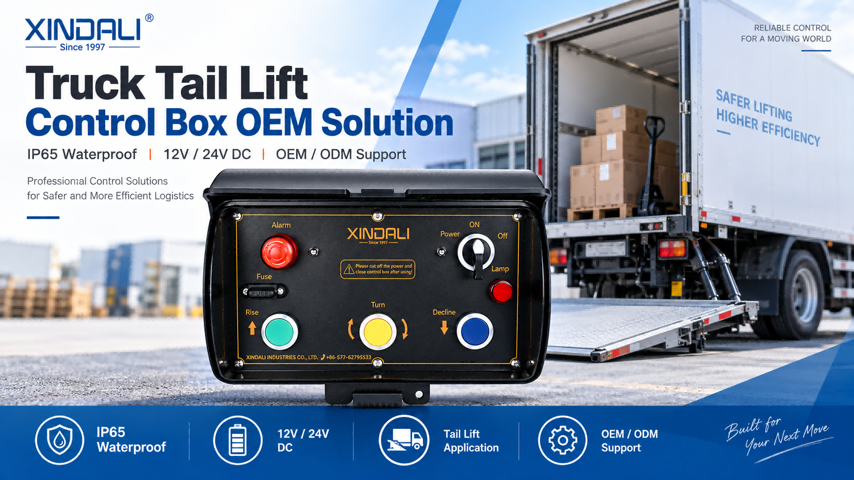 Truck tail lift control box OEM solution