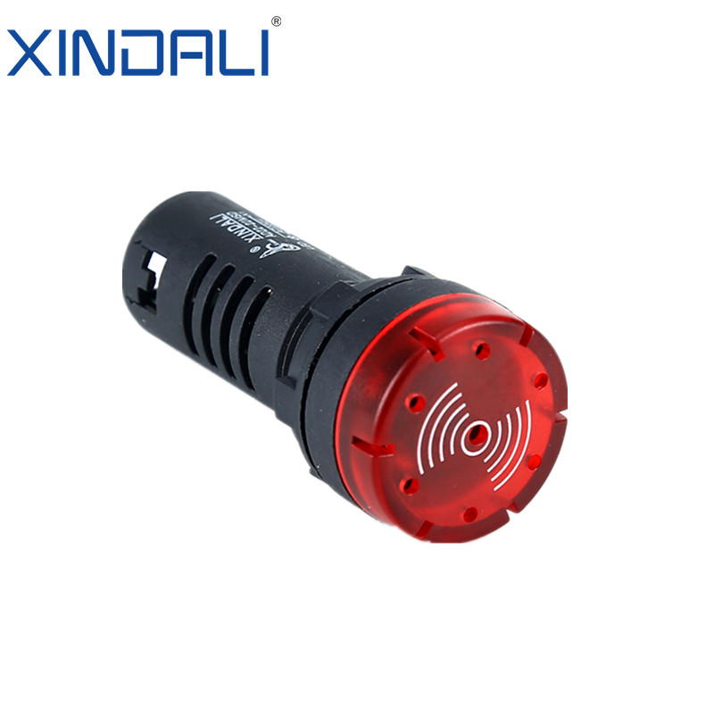 Waterproof Loud AD22 Series Buzzers Indiactor Signal lamp 24V to 220V AC/DC