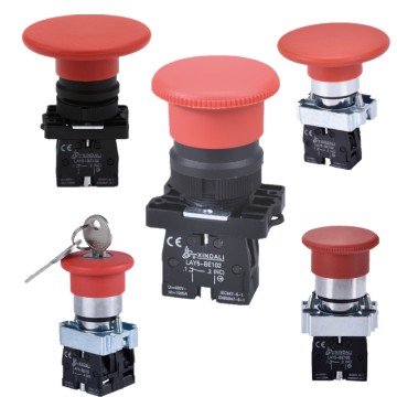 IP65 Safety Emergency Stop Button 30mm ,40mm, 50mm ,60mm N/O+N/C Push Button Switches