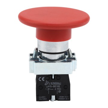 Waterproof 22mm Mushroom Head Push Button Switch Series for Emergency