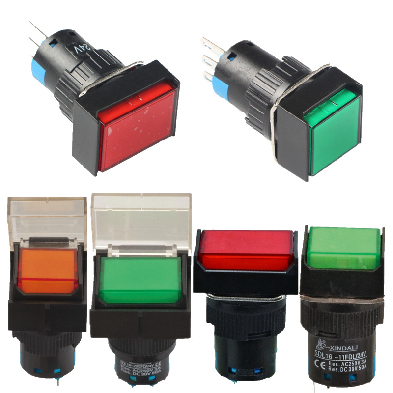 XDL16 Series 16mm 12V 24V 110V 3V 220V LED Red ...