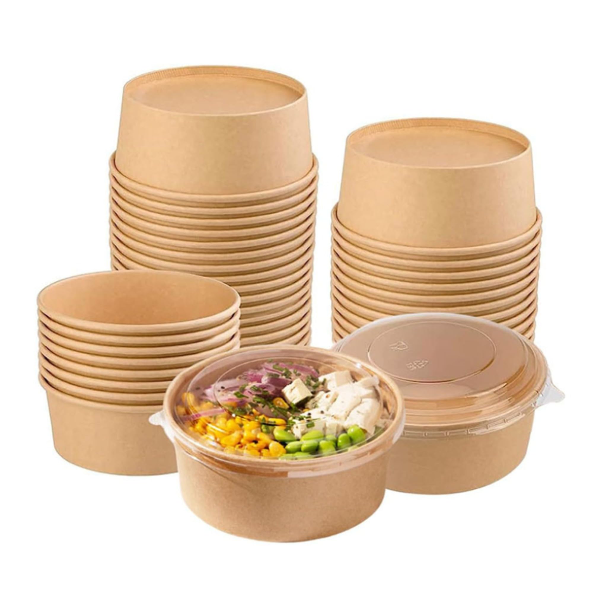 Premium Coated Kraft Paper Food Containers Lunch box (3)