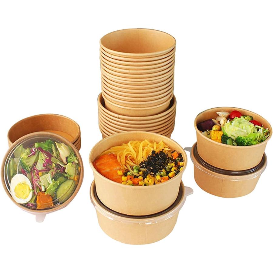 Premium Coated Kraft Paper Food Containers Lunch box (9)