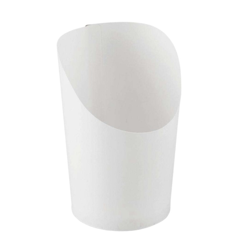 Round White Cardstock French Fry Cup (2)