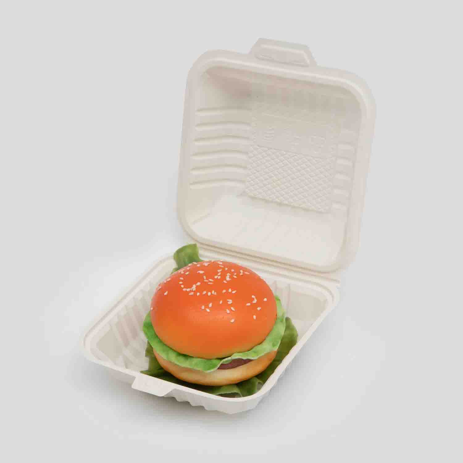 Degradable Corn Starch Hamburger Box (1)