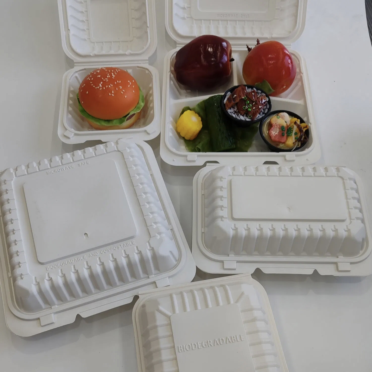 Degradable Corn Starch Hamburger Box (7)