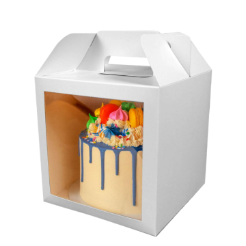 White white cardstock  Paper Cake Box