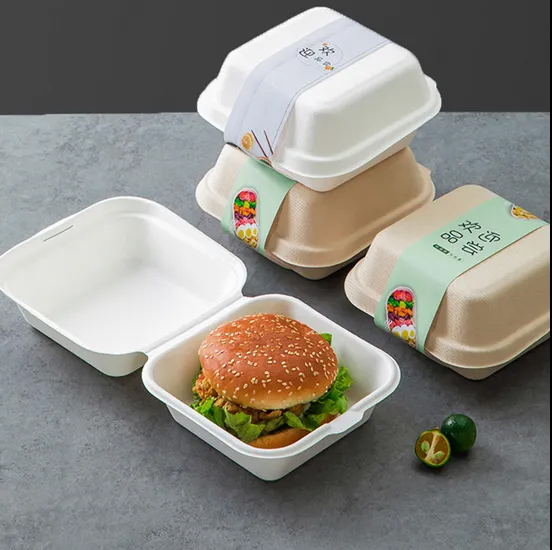 Sugarcane Bagasse Burger Box (2)