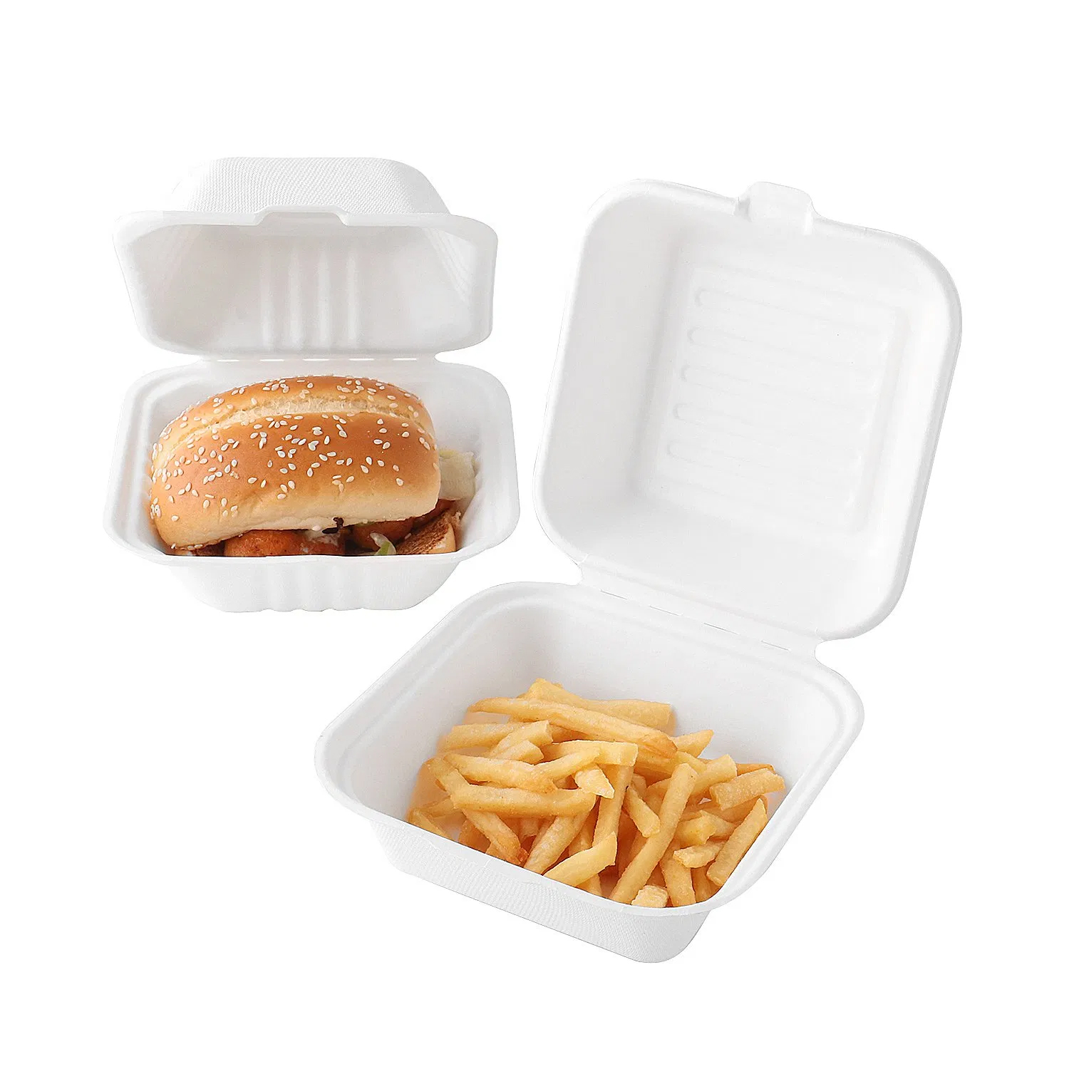 Sugarcane Bagasse Burger Box (3)