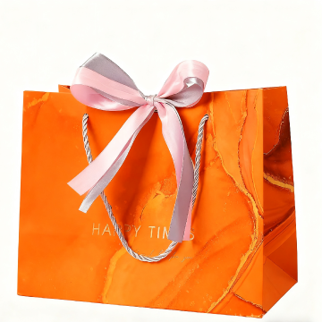 Lipack Luxury Blue Marble Boutique Paper Gift Bag Tie Durable Packaging Wedding Birthday Party Cl...