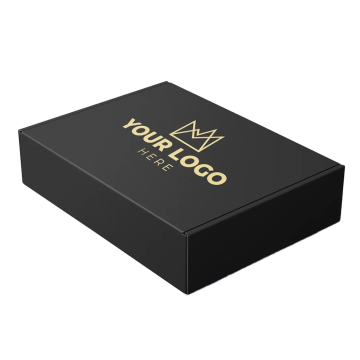 High Quality Customised Black Corrugated Shipping Box Foldable UV Coating for E-commerce Made Recycled Materials for Socks Gifts