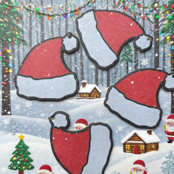 Custom Shaped Santa Hat Christmas Fragrance Tablets Home & Car Decorative Paper Crafts