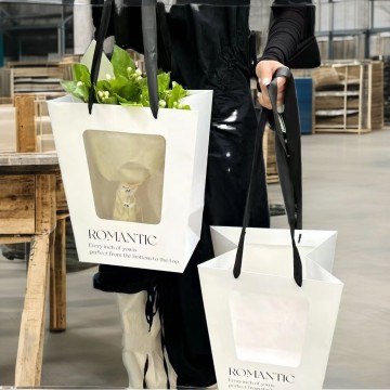 Transparent-Window Branded Paper Bag:...