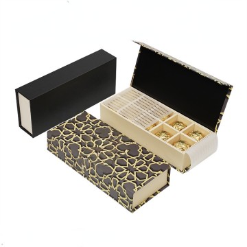 High-End Elegant Flip Cover Folding Chocolate Box Gift Packaging Back Corrugated Paper Boxes with...