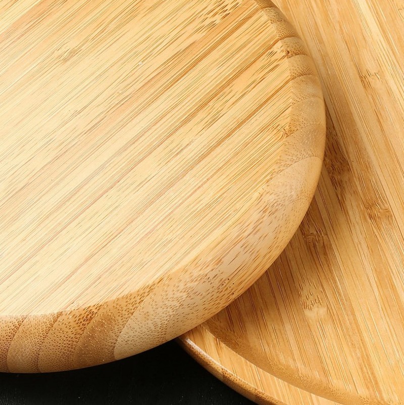All-bamboo tray round bamboo tray rectangular Japanese tea cup tray wooden barbecue tray household fruit tray solid wood bread tray-1  (6)