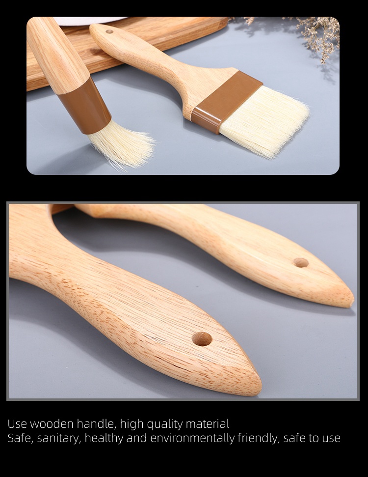 Baking Wool Brush High Temperature Oil Brush No Hair Brush Sauce Pizza Food Grade Brush Barbecue Brush Frying Supplies Baking Tools Kitchen Brush (12)