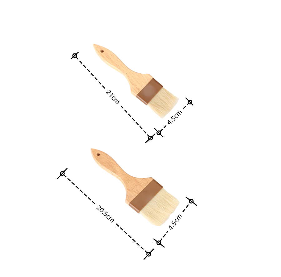 Baking Wool Brush High Temperature Oil Brush No Hair Brush Sauce Pizza Food Grade Brush Barbecue Brush Frying Supplies Baking Tools Kitchen Brush (7)