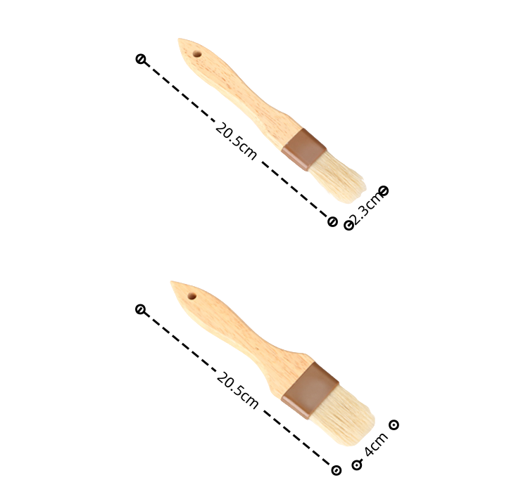 Baking Wool Brush High Temperature Oil Brush No Hair Brush Sauce Pizza Food Grade Brush Barbecue Brush Frying Supplies Baking Tools Kitchen Brush (8)