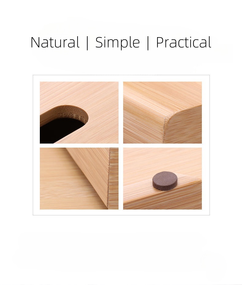 Bamboo tissue box coffee table tissue box living room napkin boxes home wooden tissue box custom advertising gift tissue packaging boxes h (5)